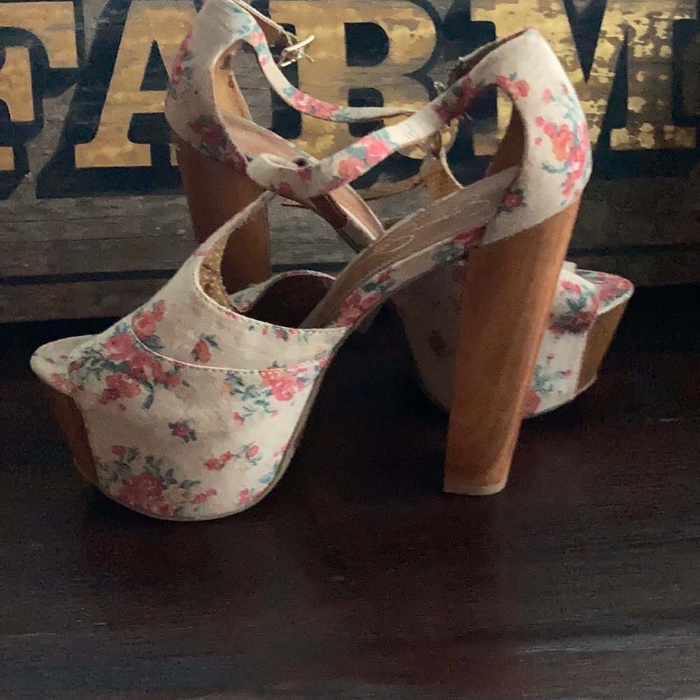 Floral high heels